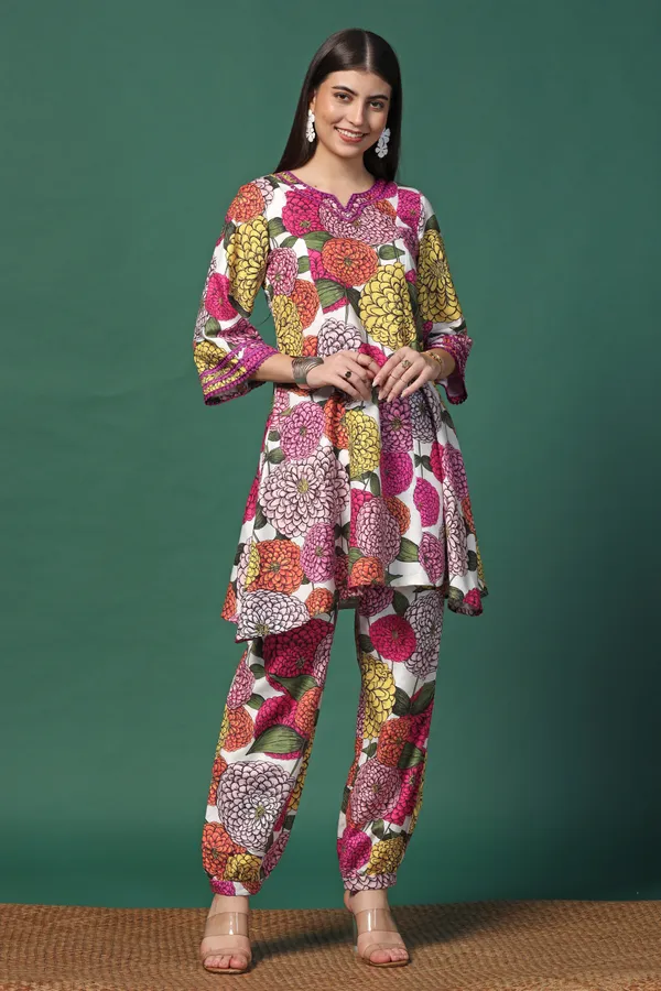 Multicolor_Cotton_Slub_Ankle_Length_Kurta_Pant_Suit_Set