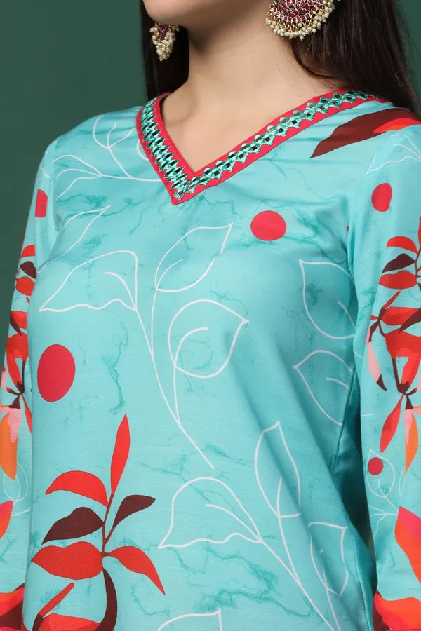 Multicolor_Cotton_Blend_Ankle_Length_Kurta_Pant_Suit_Set