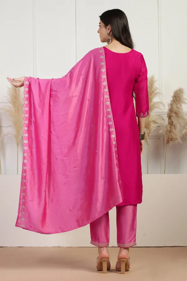 Rani_Silk_Blend_Ankle_Length_Kurta_Pant_Suit_Set