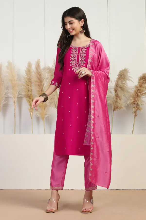 Rani_Silk_Blend_Ankle_Length_Kurta_Pant_Suit_Set