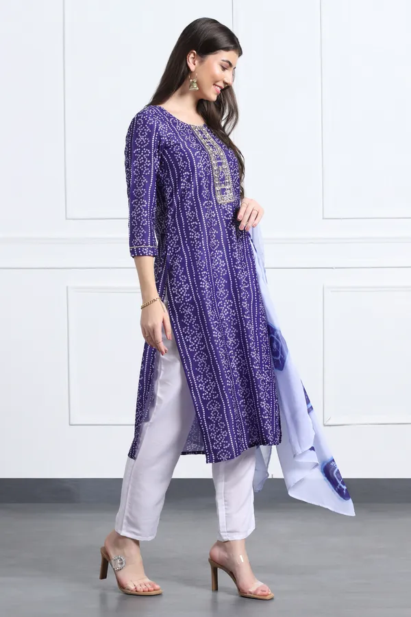 Blue_Muslin_Ankle_Length_Kurta_Pant_Suit_Set