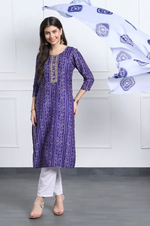 Blue_Muslin_Ankle_Length_Kurta_Pant_Suit_Set
