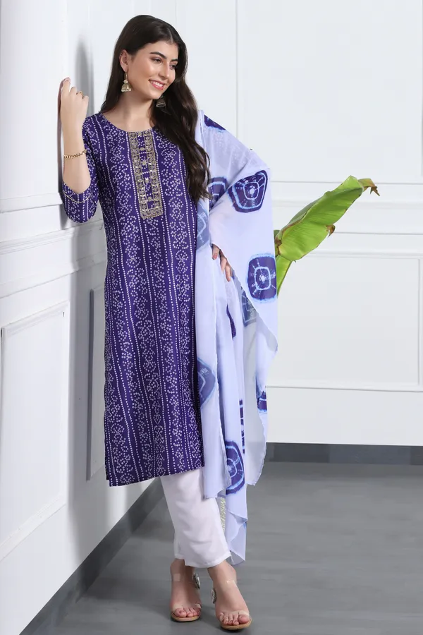 Blue_Muslin_Ankle_Length_Kurta_Pant_Suit_Set