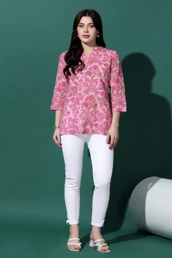 Pink_Cotton_Floral_Printed_Top_For_Women