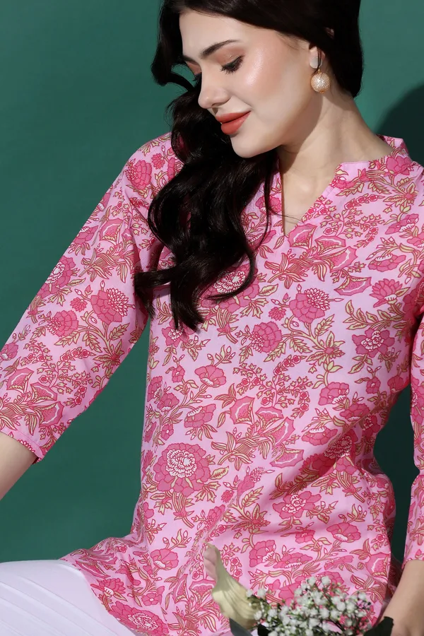 Pink_Cotton_Floral_Printed_Top_For_Women