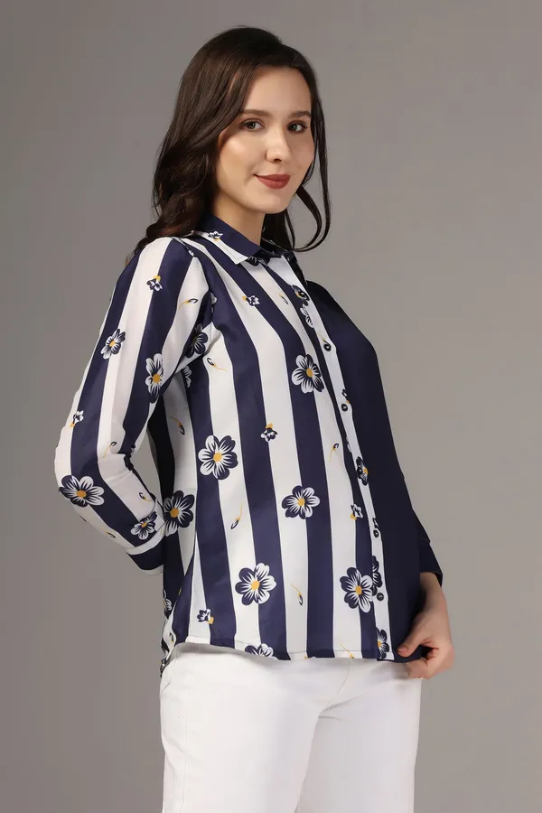 Navy_Blue_Muslin_One_Side_Printed_Regular_Fit_Women_Shirt_For_Women