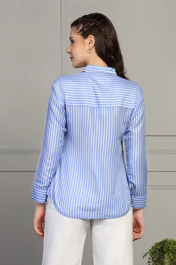 Sky_Blue_Muslin_Striped_Printed_Regular_Fit_Shirt_For_Women