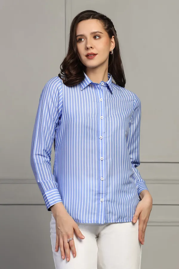 Sky_Blue_Muslin_Striped_Printed_Regular_Fit_Shirt_For_Women