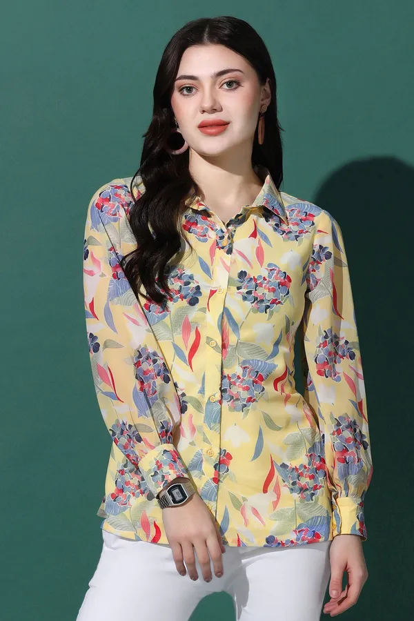 Yellow_Georgette_Mill_Pr_Floral_Printed_Shirt_Style_Top_For_Women