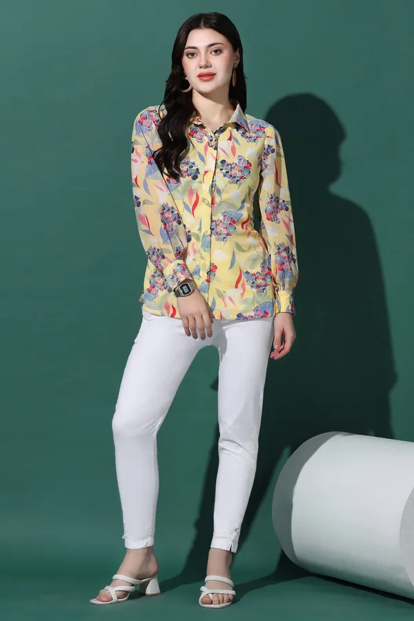 Yellow_Georgette_Mill_Pr_Floral_Printed_Shirt_Style_Top_For_Women
