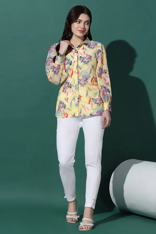 Yellow_Georgette_Mill_Pr_Floral_Printed_Shirt_Style_Top_For_Women