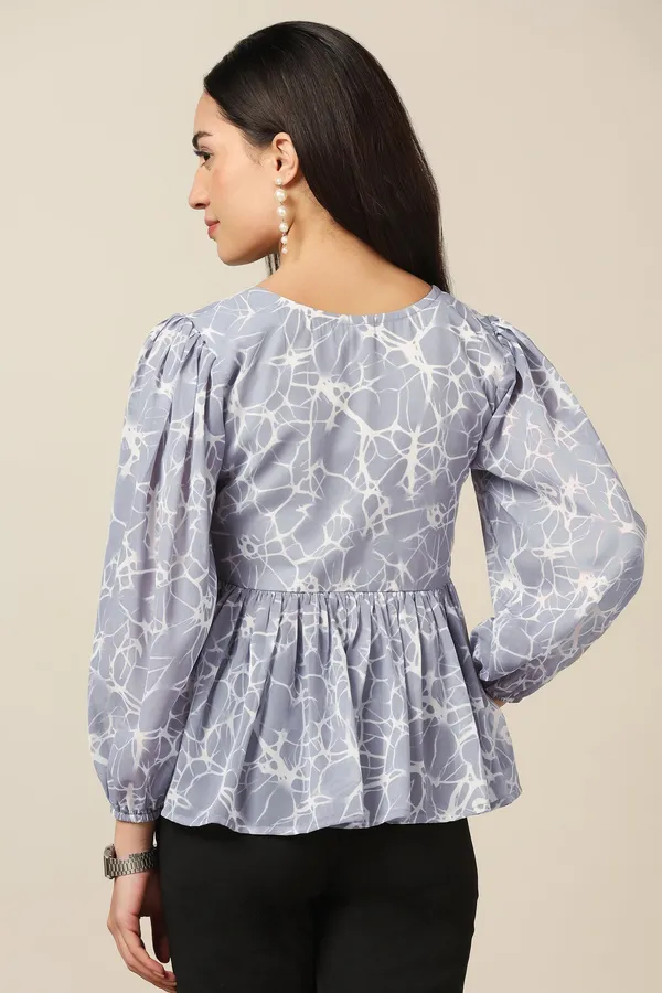 Grey_Georgette_Abstract_Print_Top_For_Women