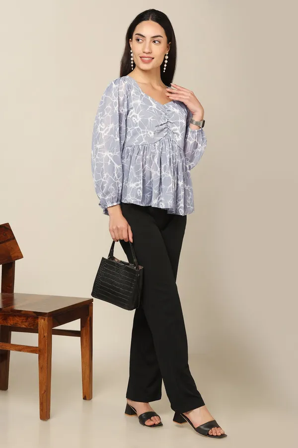 Grey_Georgette_Abstract_Print_Top_For_Women