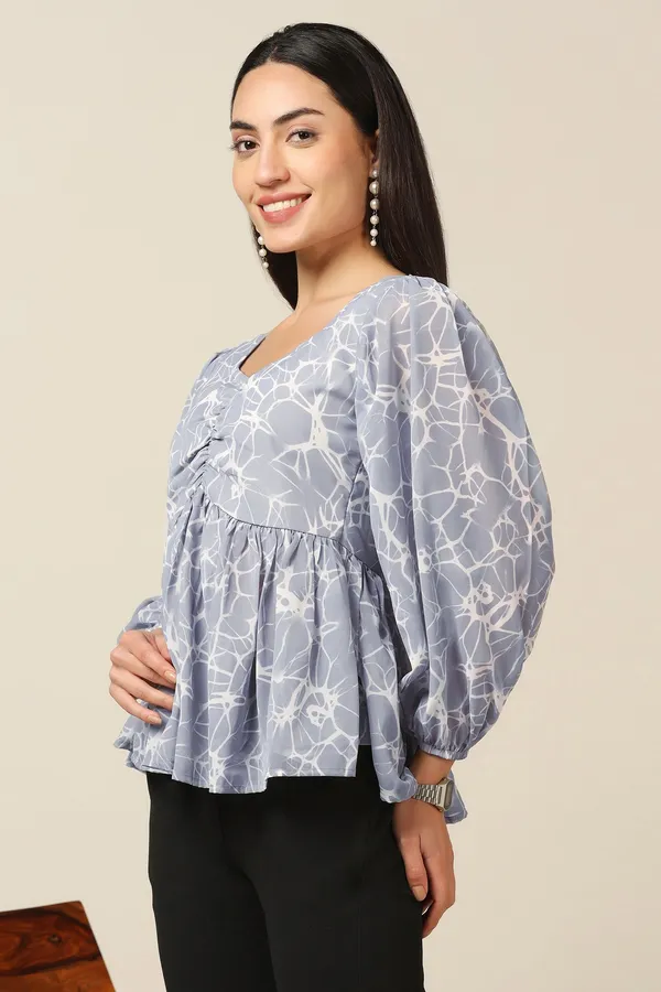 Grey_Georgette_Abstract_Print_Top_For_Women