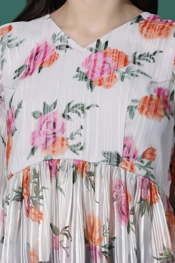 White_Floral_Printed_Georgette_Top_For_Women
