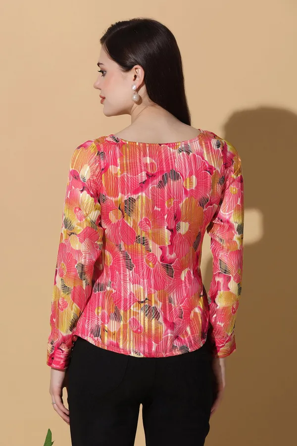 Pink_Georgette_Floral_Printed_Casual_Top_For_Women