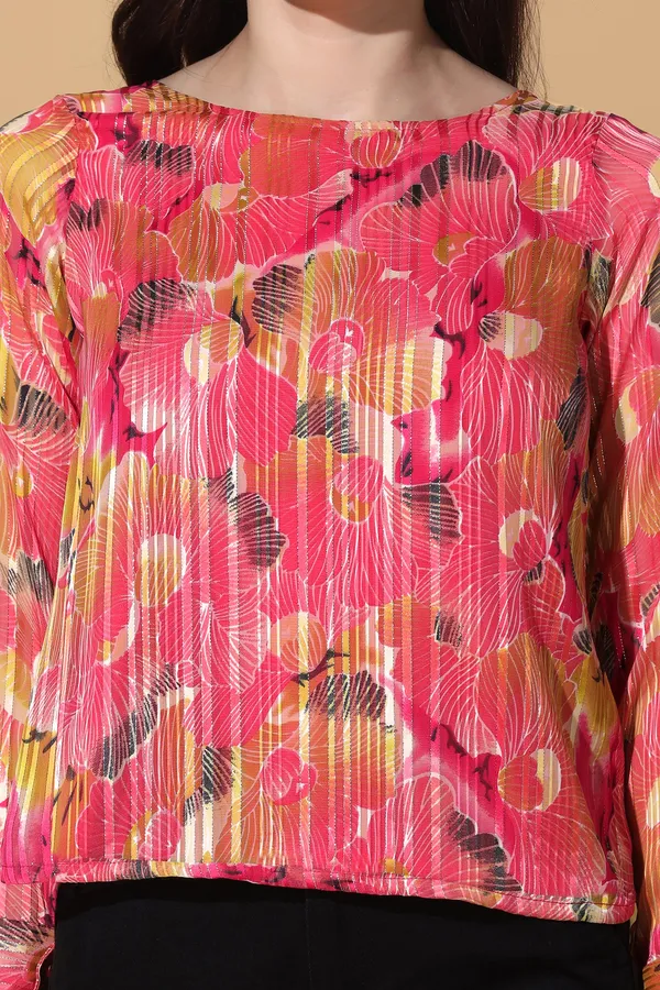 Pink_Georgette_Floral_Printed_Casual_Top_For_Women