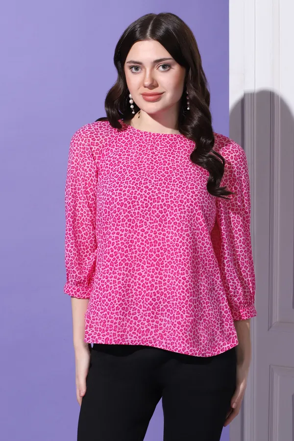 Pink_Georgette_All-Over_Printed_Top_For_Women