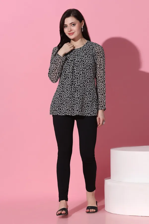 Black_Georgette_All-Over_Printed_Top_For_Women
