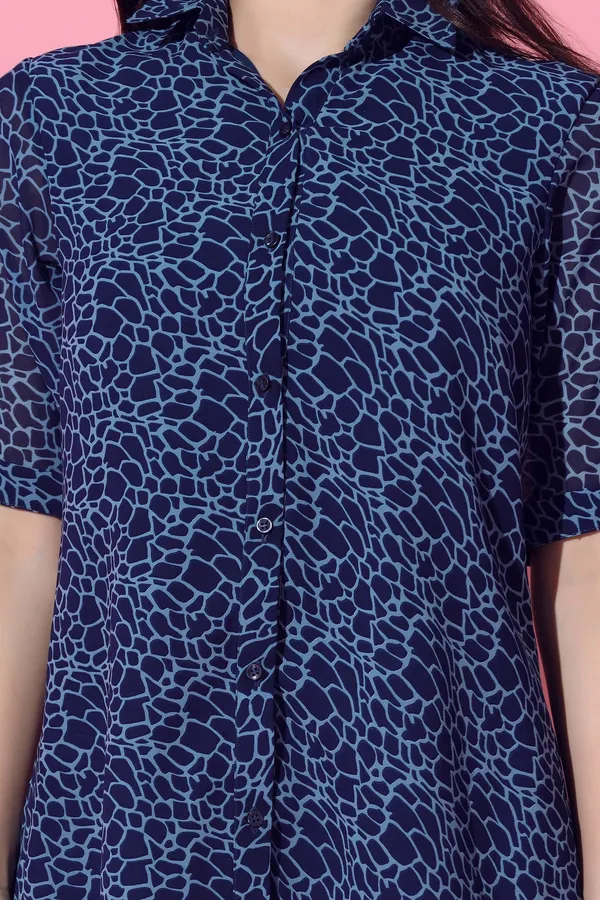 Blue_Animal_Printed_Georgette_Top_For_Women