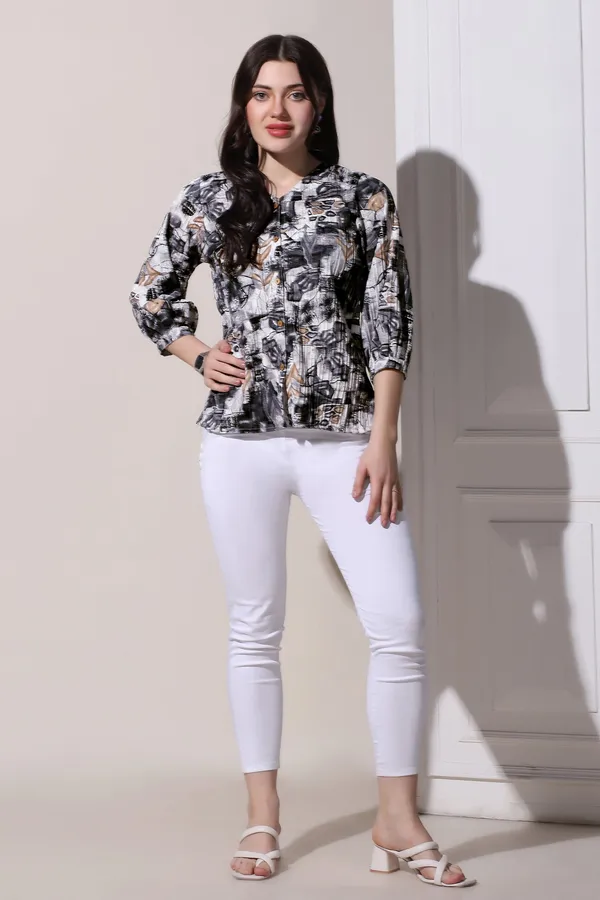Black_Cotton_Blend_All-Over_Printed_Casual_Top_For_Women