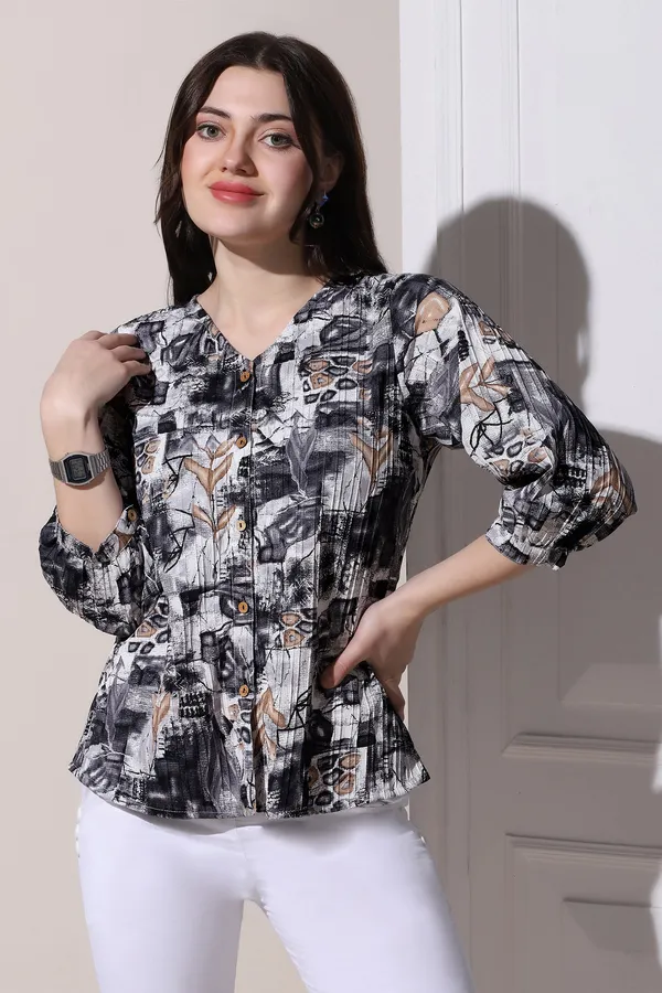 Black_Cotton_Blend_All-Over_Printed_Casual_Top_For_Women