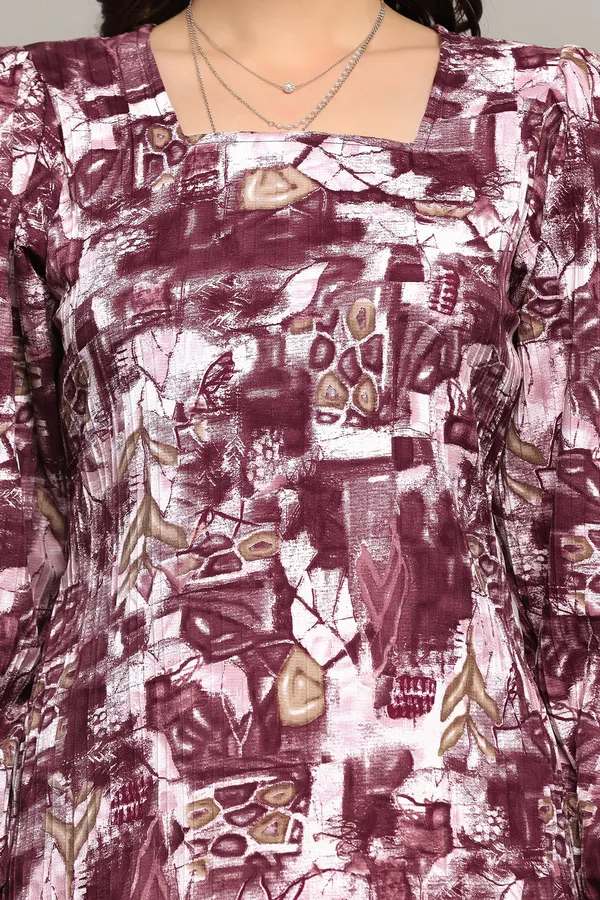 Wine_Abstract_Printed_Cotton_Blend_Casual_Top_For_Women