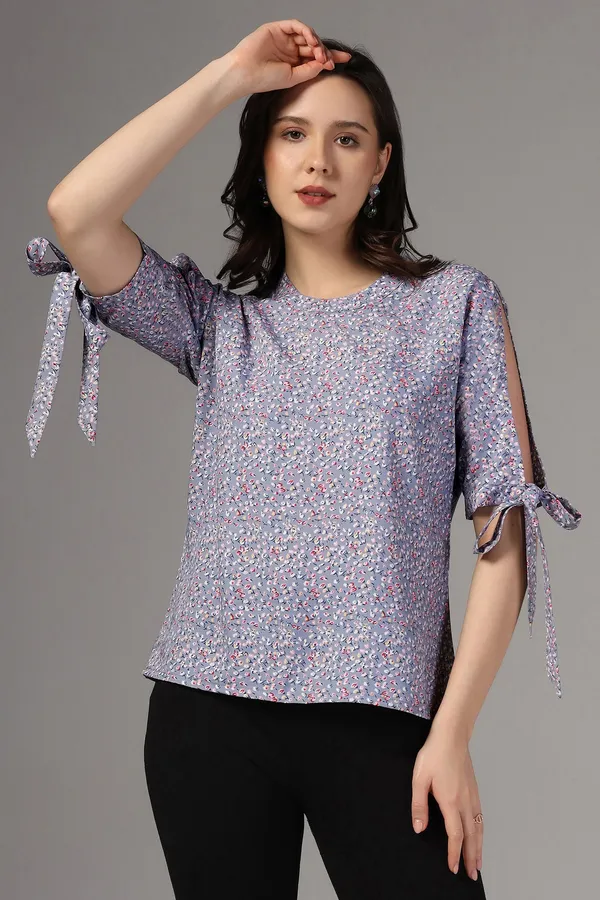 Grey_Floral_Printed_Casual_Top_For_Women