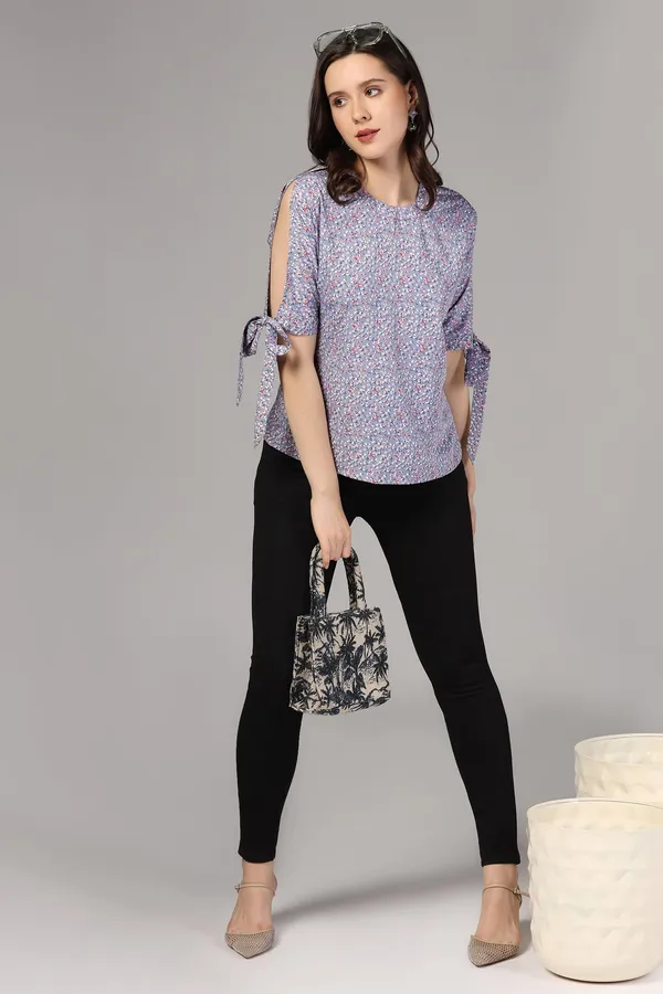 Grey_Floral_Printed_Casual_Top_For_Women