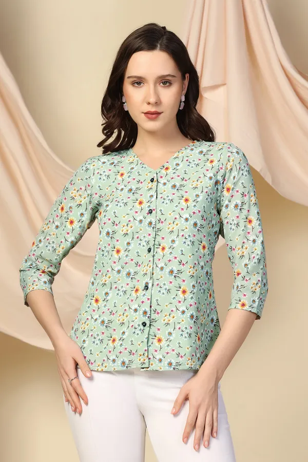 Pista_Lexus_Checks_Floral_Printed_Regular_Top_For_Women