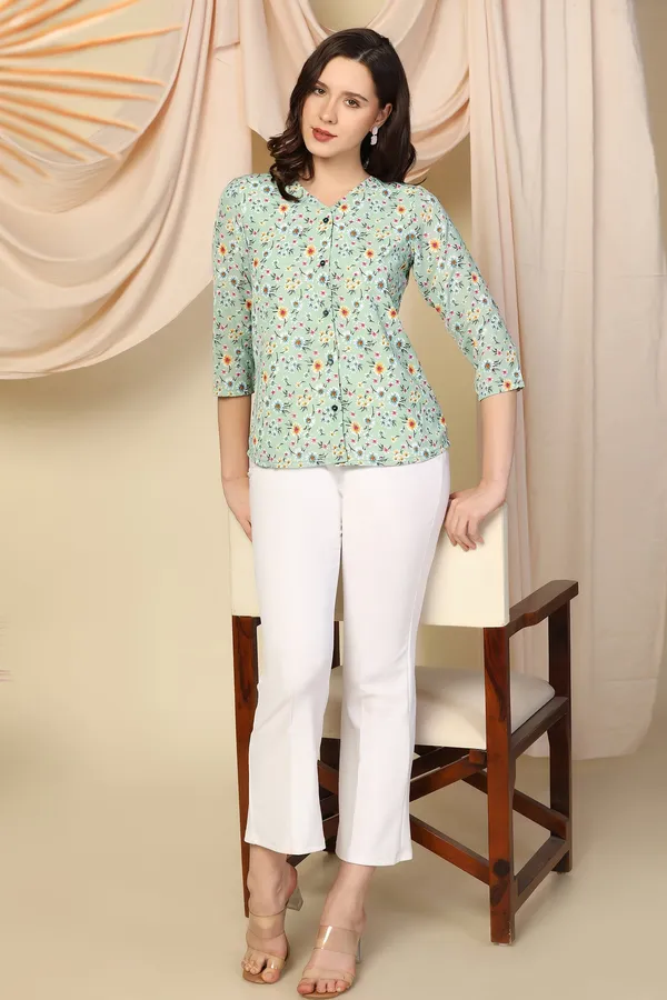 Pista_Lexus_Checks_Floral_Printed_Regular_Top_For_Women
