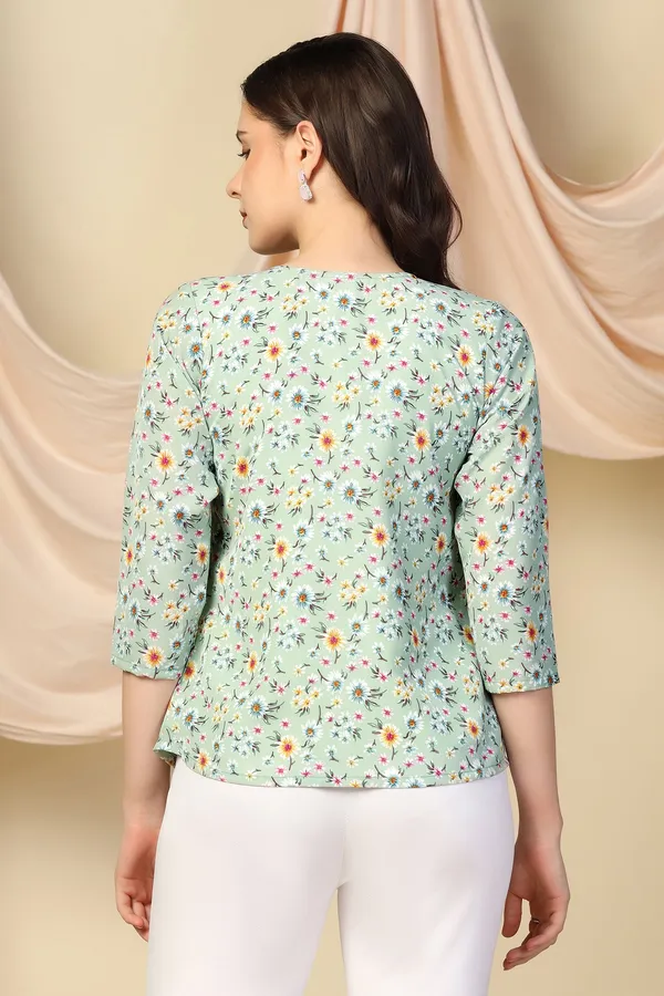 Pista_Lexus_Checks_Floral_Printed_Regular_Top_For_Women