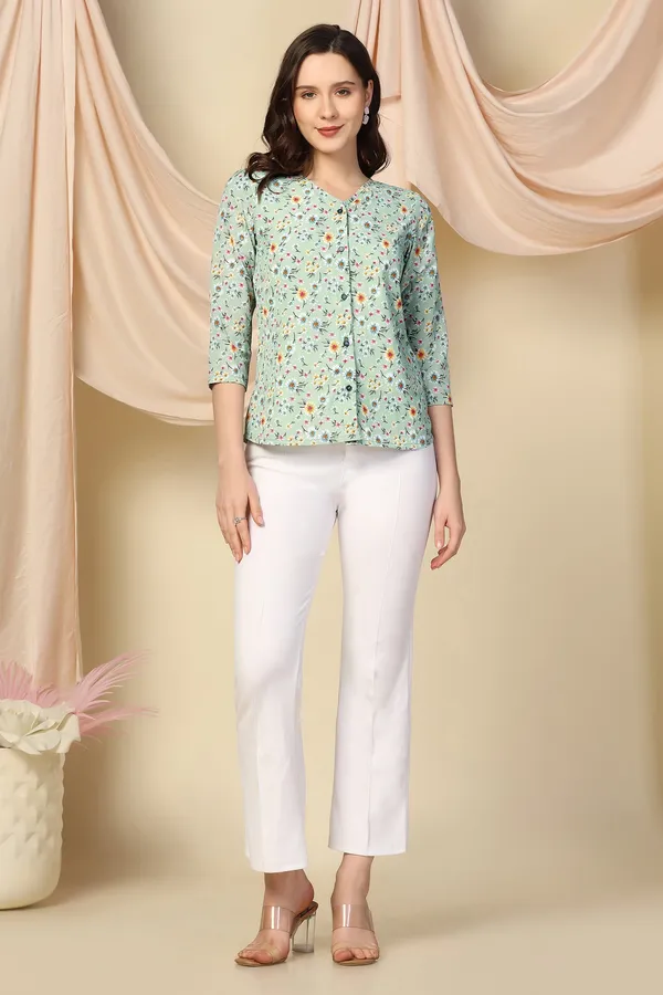 Pista_Lexus_Checks_Floral_Printed_Regular_Top_For_Women