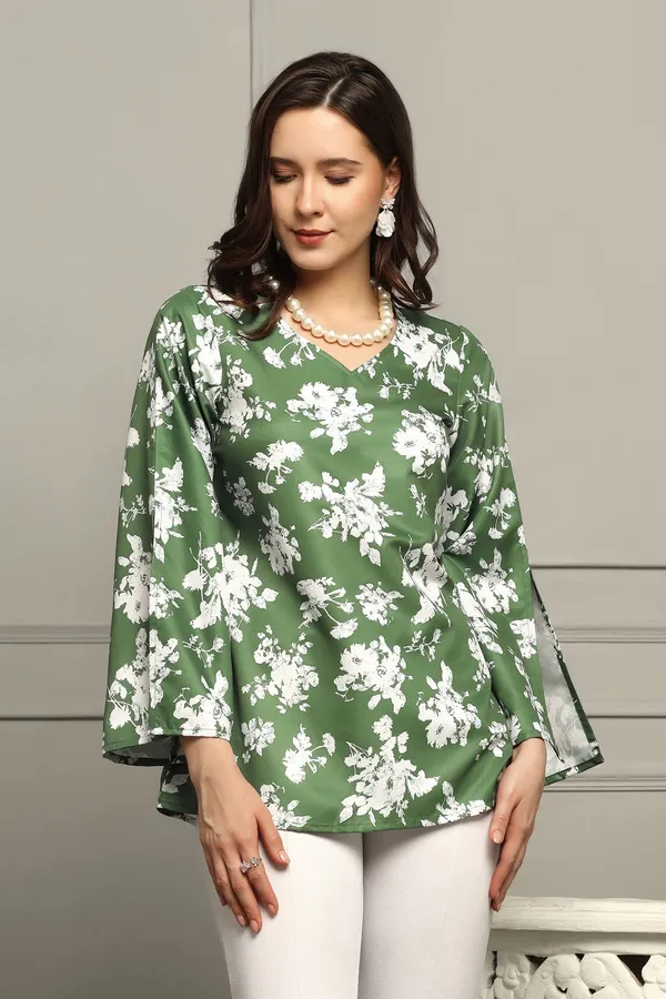 Green_Micro_Floral_Printed_A-Line_Top_For_Women