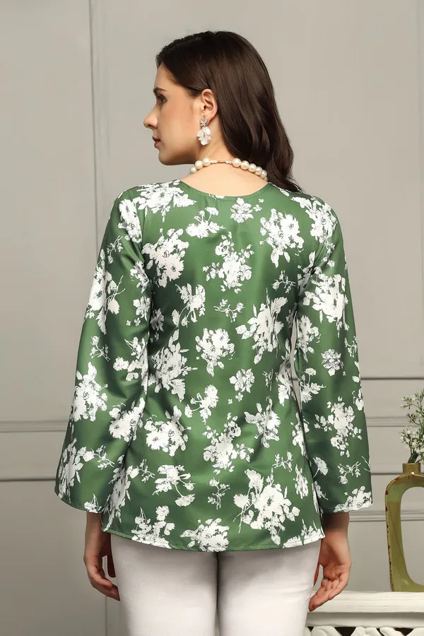 Green_Micro_Floral_Printed_A-Line_Top_For_Women
