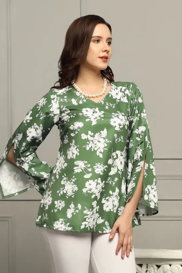 Green_Micro_Floral_Printed_A-Line_Top_For_Women