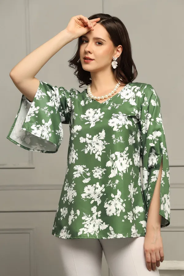 Green_Micro_Floral_Printed_A-Line_Top_For_Women
