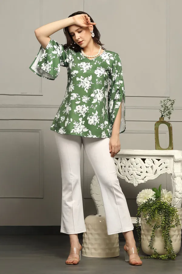 Green_Micro_Floral_Printed_A-Line_Top_For_Women