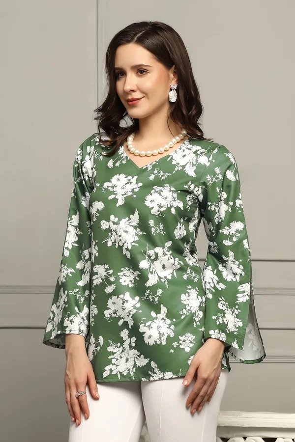 Green_Micro_Floral_Printed_A-Line_Top_For_Women