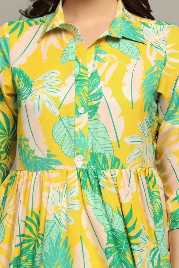 Yellow_Micro_Botanical_Printed_A-Line_Top_For_Women