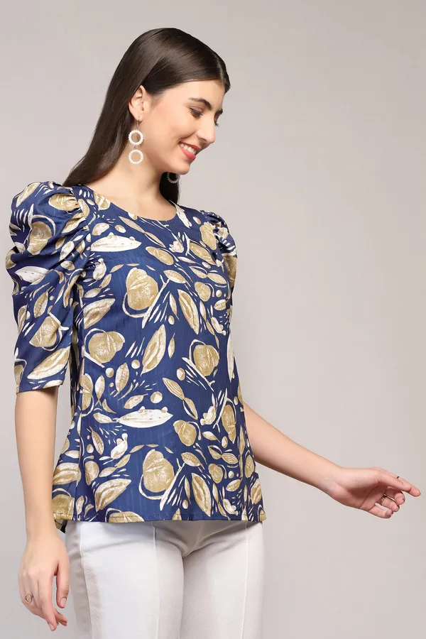 Blue_Cotton_Blend_Abstract_Printed_Regular_Style_Hip_Length_Top_For_Women