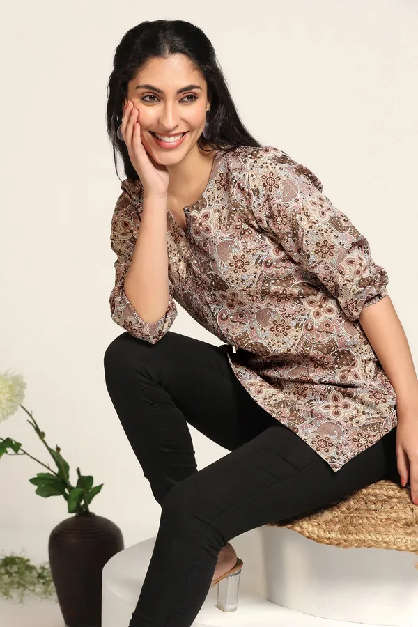 Brown_Delta_Ethnic_Printed_Straight_Tunic_Top_For_Women