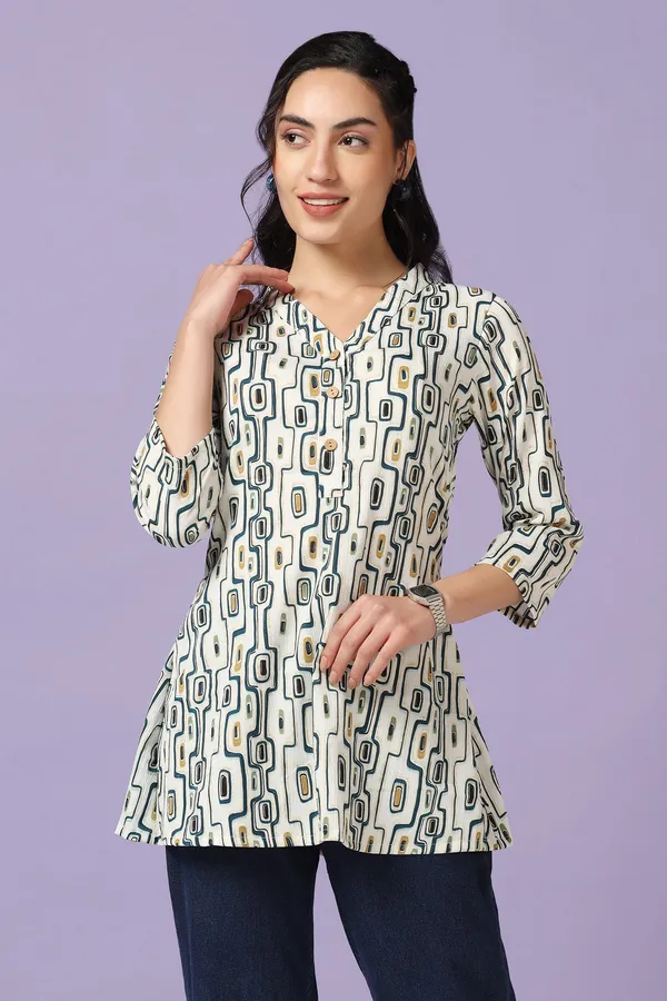 Off-White_Abstract_Print_Tunic_Top_For_Women