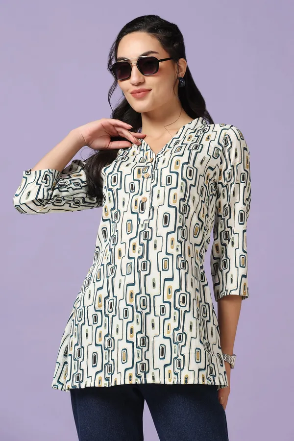 Off-White_Abstract_Print_Tunic_Top_For_Women