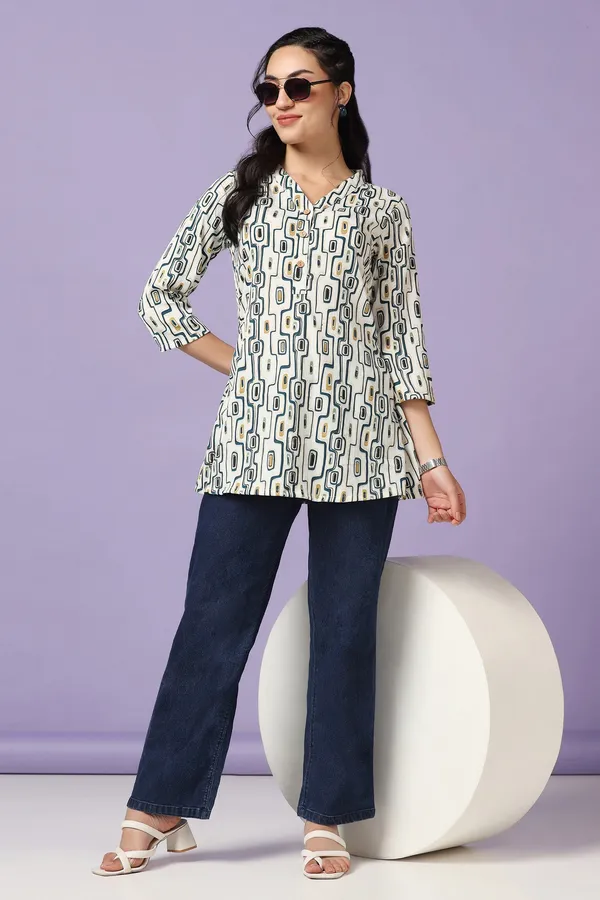 Off-White_Abstract_Print_Tunic_Top_For_Women