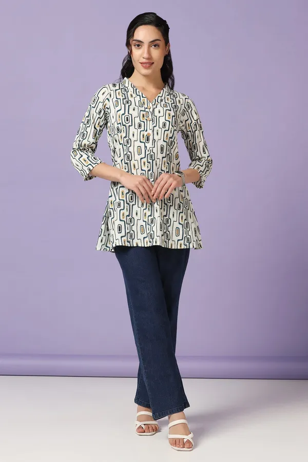 Off-White_Abstract_Print_Tunic_Top_For_Women