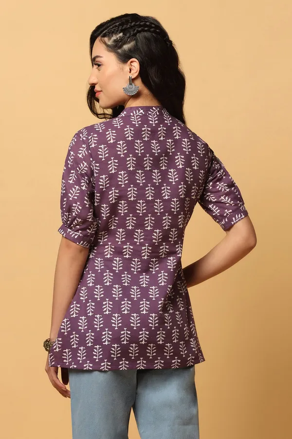 Purple_Cotton_Block_Printed_Top_For_Women