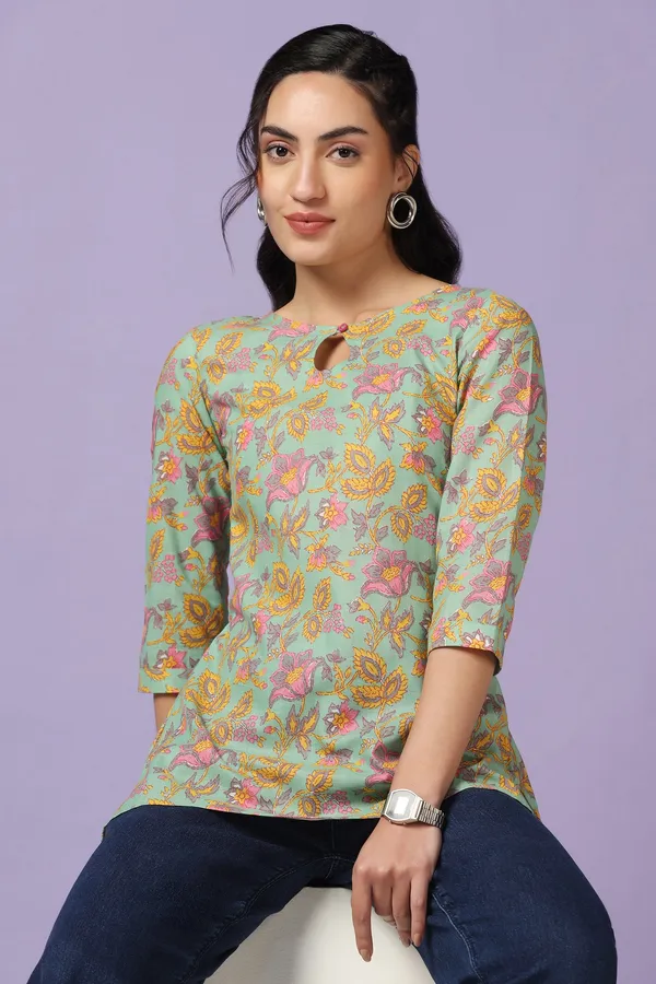 Pista_Cotton_Floral_Print_Tunic_Top_For_Women