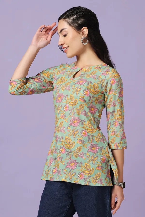 Pista_Cotton_Floral_Print_Tunic_Top_For_Women