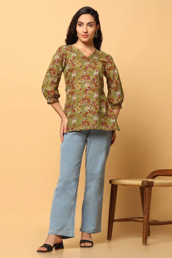 Olive_Cotton_Printed_Tunic_Top_For_Women